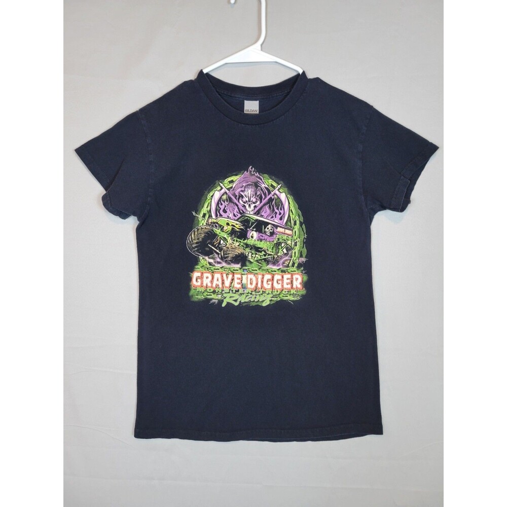 Grave Digger Racing Monster Truck T-shirt Unisex Small Gildan Tag